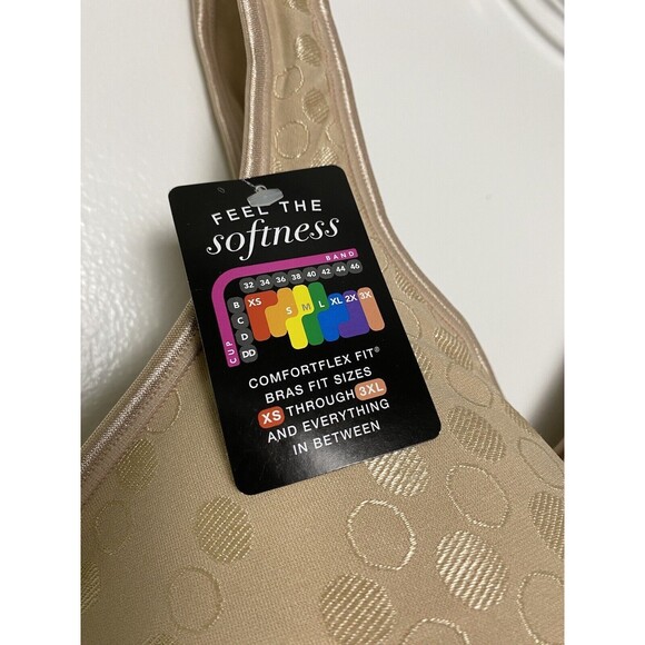 Bali Bra Women's Plus Size 2X DD Beige Wirefree Comfort Seamless Full Coverage - Picture 5 of 12